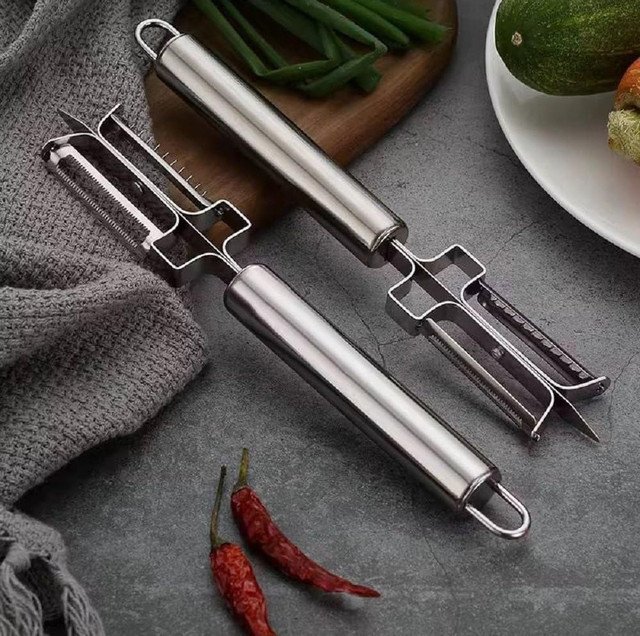 Stainless Steel 3-In-1 Vegetable Peeler (Silver) - Image 5