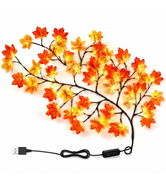 Plastic-Copper Maple Leaf Tree Light (Multicolor) - Image 2