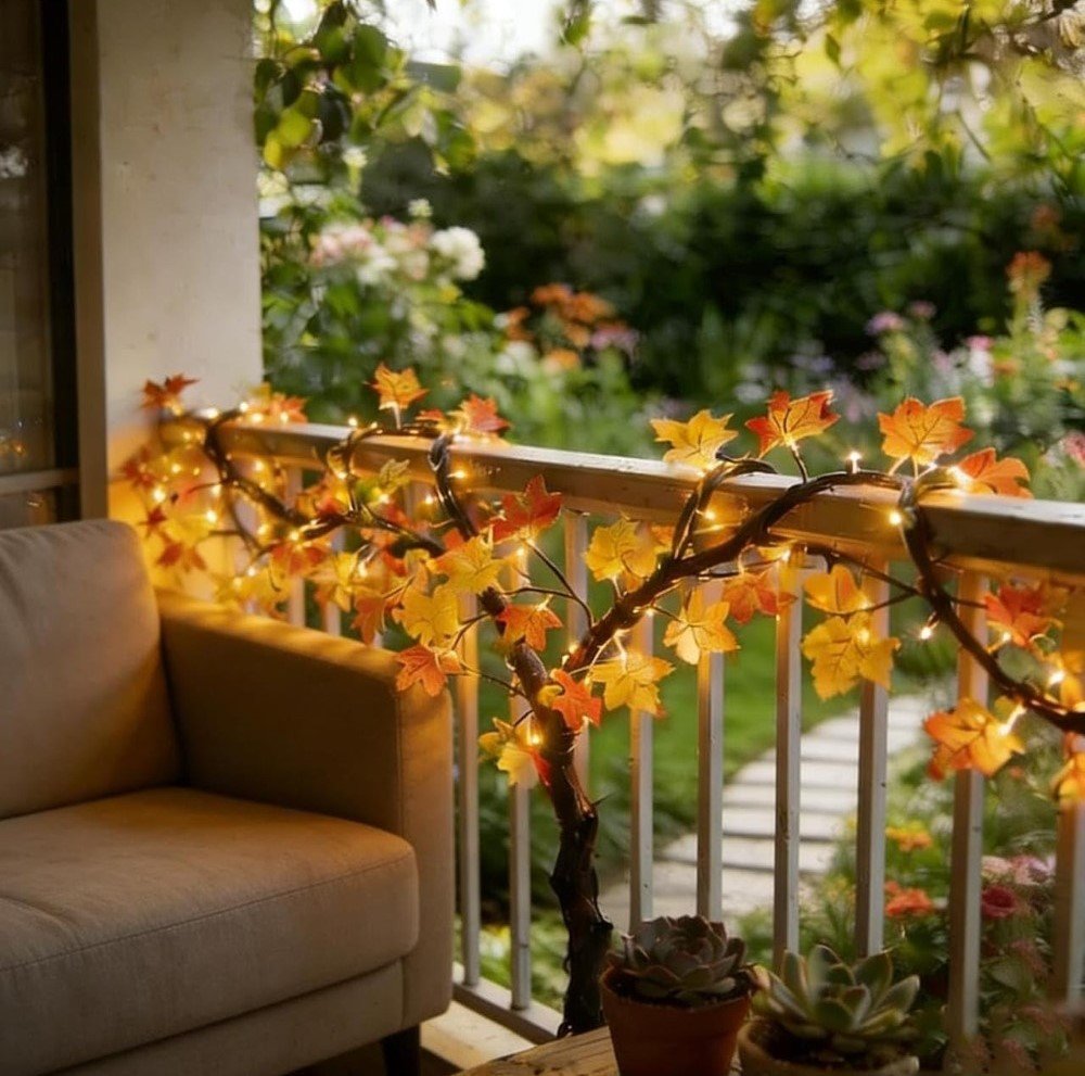 Plastic-Copper Maple Leaf Tree Light (Multicolor) - Image 3