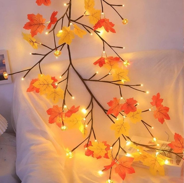 Plastic-Copper Maple Leaf Tree Light (Multicolor) - Image 5