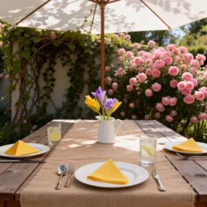 Plastic Flower Napkin Holder (Green)