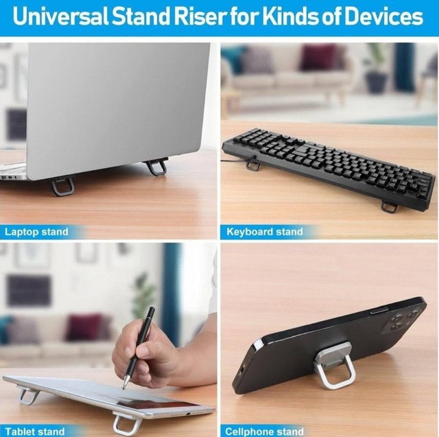 Metal Mini Laptop Stand (Silver) - Image 3