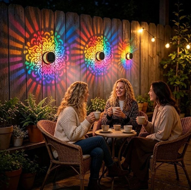 Metal Solar Mandala Lights (Multicolor) - Image 3
