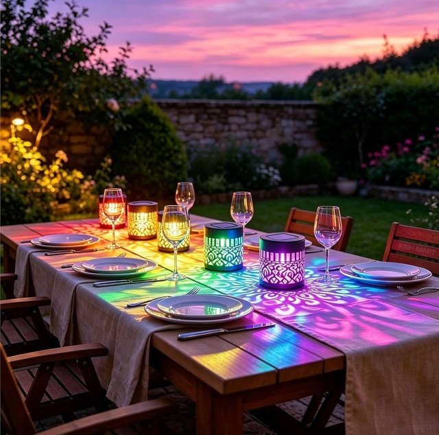 Metal Solar Mandala Lights (Multicolor) - Image 5